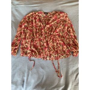 Flower pattern blouse